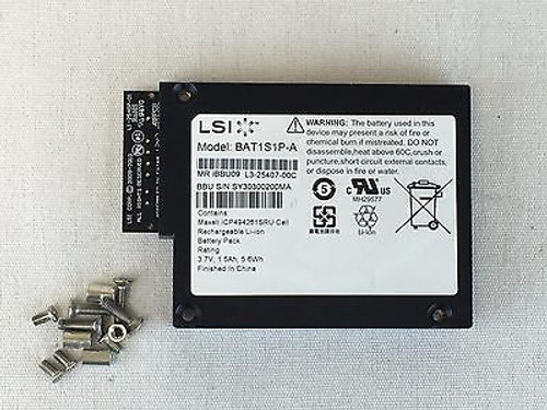 LSI L3-25407-00A MR IBBU09 BATTERY RECHARGEABLE LI-ION 3.7V 1.5AH 5.6WH. NEW FACTORY SEALED. IN STOCK.(GROUND SHIP ONLY). LSI L3-25407-00A MR IBBU09 BATTERY RECHARGEABLE LI-ION 3.7V 1.5AH 5.6WH. NEW FACTORY SEALED. IN STOCK.(GROUND SHIP ONLY).