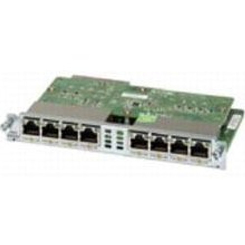 CISCO EHWIC-D-8ESG-P 8PORT 10/100/1000 ETHERNET SWITCH INTERFACE CARD W/ POE. REFURBISHED. IN STOCK.