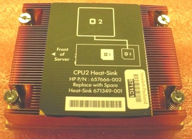 HP 657666-002 PROCESSOR TWO HEATSINK FOR PROLIANT SL230S GEN8. USED. IN STOCK.