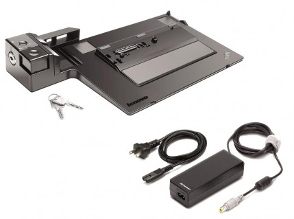LENOVO 0A70349 MINI DOCKING STATION PLUS WITH KEY FOR THINKPAD SERIES 3. REFURBISHED. IN STOCK.