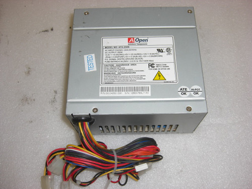 AOPEN - 250 WATT ATX POWER SUPPLY (ATX-250N). REFURBISHED. IN STOCK.