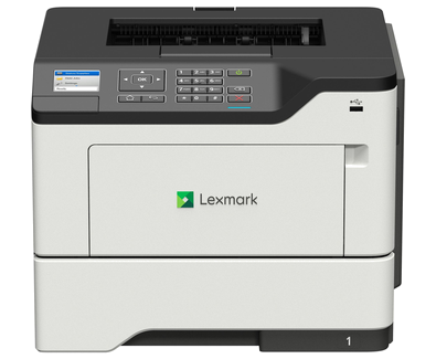 Description: MS621DN

Lexmark MS621dn - Printer - B/W - Duplex - laser - A4/Legal - 1200 x 1200 dpi - up to 50 ppm - capacity: 650 sheets - USB 2.0, Gigabit LAN, USB 2.0 host

Get output up to 50 pages per minute with the MS621dn, plus superior print quality, enhanced security and lower energy consumption. A 1-GHz dual-core processor and 512 MB of memory maximize performance, while long-life imaging unit, higher toner yields and available extra input trays minimize interruptions. Monitor vital system information and interact securely via a 2.4-inch color LCD. A compact footprint helps it fit in your space and its durable frame is designed for longevity. Finally, innovative font outlining technology makes even the smallest grey text crisp and clear.

WHAT'S IN THE BOX
Lexmark MS621dn laser printer
Up to 6,000 pages return program toner cartridge
Return program imaging unit
Software and documentation CD
Setup guide or sheet (network and local attachment)
Power cord(s)
Statement of limited warranty/guarantee
Stability sheet and safety sheet or booklet
Lexmark Cartridge Collection Program information
KEY SELLING POINTS
Get up to 50-page-per-minute printing
Tackle your printing workload with the power of a 1-GHz dual-core processor, 512 MB of memory
Lexmark’s full-spectrum security architecture helps keep your information safe—on the document, the device, over the network, and everywhere in between
Easily configure and monitor vital system information via a 2.4-inch color LCD
Maximum input capacity of 2,300 pages means fewer interruptions
Energy management features reduce power consumption in active use or sleep mode