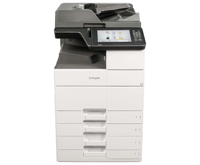 Description: MX911DTE MONO LASERPR MLTFUNC

Lexmark MX911dte - Multifunction printer - B/W - laser - 11.7 in x 17 in (original) - A3/Ledger (media) - up to 55 ppm (copying) - up to 55 ppm (printing) - 2150 sheets - 33.6 Kbps - USB 2.0, Gigabit LAN, USB host

With output up to 55 ppm and a 300,000-page maximum monthly duty cycle, advanced features and output-size options, the Lexmark MX911dte is a step up in multifunction products from Lexmark. It combines long-life replaceable components, solid security and advanced finishing in an SRA3 / 12"x18"-capable package with a Lexmark e-Task interface that offers a variety of customer-selectable solutions. Gigabit Ethernet, USB and optional parallel ports, with optional wireless connectivity and mobile printing, support maximum connectivity. And a comprehensive set of enterprise-class network security features and protocols are built in to protect your device, your information and your network.

WHAT'S IN THE BOX
Lexmark MX911de multifunction laser printer
Includes 2 x 500-Sheet Tray
Up to 21,000 pages toner cartridge
Up to 125,000 pages photoconductor unit
Software and documentation CD
Setup guide or sheet (network and local attachment)
Power cord(s)
Statement of limited warranty / guarantee
Stability sheet and safety sheet or booklet
Lexmark Cartridge Collection Program information
KEY SELLING POINTS
A3/Tabloid output
Enterprise volume
Advanced finishing
Lexmark e-task interface