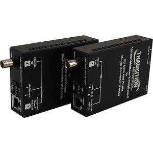 ETHERNET OVER COAX, GB RJ45/SFP-TO-BNC POE+ LOCAL UNIT