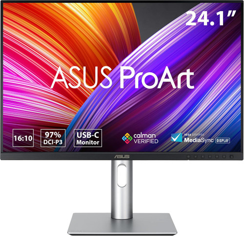 New ASU-PA248CRV 2x PROART PA248CRV 24.1IN 1920X1200 75HZ PROFESSIONAL MONITOR SPEAKERS CALMAN VERIFIED 2 HDMI1.4 2 DISPLAYPORT USBC 3 USBA US