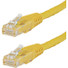 StarTech.com 20ft CAT6 Ethernet Cable - Yellow Molded Gigabit - 100W PoE UTP 650MHz - Category 6 Patch Cord UL Certified Wiring/TIA - 20ft Yellow CAT6 Ethernet cable delivers Multi Gigabit 1/2.5/5Gbps & 10Gbps up to 160ft - 650MHz - Fluke tested to A