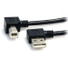 StarTech.com 3 ft A Right Angle to B Right Angle USB Cable - M/M - Connect USB 2.0 peripherals to your computer, for installation in narrow spaces - USB A to B Cable - 3ft Right Angle USB Cable - 3 ft Angled USB Cable - 3 foot USB Cable Male to Male 