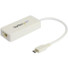 StarTech.com USB C to Gigabit Ethernet Adapter with USB A Port - White 1Gbps NIC USB 3.0/3.1 Type C to RJ45 Port/LAN Network Adapter TB3 - USB C Gigabit Ethernet adapter securely connects to wired network (LAN) using RJ45 on USB C or Thunderbolt 3 de
