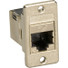 Black Box Panel Mount Cat6 Shielded Coupler Silver - 1 Pack - 1 x RJ-45 Network Female - Silver - TAA Compliant