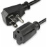 StarTech.com 1.5ft (0.45m) Power Extension Cord, Flat NEMA 5-15P to NEMA 5-15R, 10A 125V, 18AWG, Black, Flat Outlet Extension Cable - AC power extension cord 18in/0.45m 18AWG power supply extension cable NEMA 5-15R to NEMA 5-15P connectors; 125V at 1
