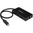 StarTech.com USB-C to Ethernet Adapter â?" Gigabit â?" 3 Port USB C to USB Hub and Power Adapter â?" Thunderbolt 3 Compatible - Turn a laptop's USB Type-C port into three USB Type-A ports (5Gbps) & one Gigabit Ethernet port - USB 3.0 Hub - Includes P
