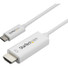 StarTech.com 3ft (1m) USB C to HDMI Cable - 4K 60Hz USB Type C DP Alt Mode to HDMI 2.0 Video Display Adapter Cable - Works w/Thunderbolt 3 - White 3.3ft/1m USB Type C DP Alt Mode HBR2 to HDMI 2.0 Cable 4K 60Hz/1080p | 7.1 Audio | HDCP 2.2/1.4 - Video