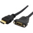 StarTech.com 3ft HDMI Female to Male Adapter, 4K High Speed Panel Mount HDMI Cable, HDMI Female to Male, HDMI Panel Mount Connector Cable - 3ft/91cm HDMI 1.4b cable; 4K (3840x2160p 30Hz)/Full HD 1080p/10.2 Gbps bandwidth/8Ch Audio - Molded connector;