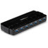StarTech.com 7 Port SuperSpeed USB 3.0 Hub - 5Gbps - Desktop USB Hub with Power Adapter - Black - Add 7 external, SuperSpeed USB 3.0 ports to a computer from a single USB connection - 7 Port USB 3.0 Hub with Power Adapter - Black USB Hub - 5 Gbps USB