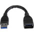 StarTech.com 6in Black USB 3.0 (5Gbps) Extension Adapter Cable A to A - M/F - Extend the reach of your USB 3.0 port by 6 inches - 6in USB 3.0 A Male to A Female Cable - USB 3.2 Gen 1 (5Gbps) Extension Cable - USB 3.0 Cable Port Saver - 6in Black USB 
