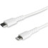 StarTech.com 3 foot/1m Durable White USB-C to Lightning Cable, Rugged Heavy Duty Charging/Sync Cable for Apple iPhone/iPad MFi Certified - Aramid fiber shelters heavy duty lightning cable from stress of bends/twists - White durable strong rugged USB-