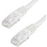 StarTech.com 7ft CAT6 Ethernet Cable - White Molded Gigabit - 100W PoE UTP 650MHz - Category 6 Patch Cord UL Certified Wiring/TIA - 7ft White CAT6 Ethernet cable delivers Multi Gigabit 1/2.5/5Gbps & 10Gbps up to 160ft - 650MHz - Fluke tested to ANSI/