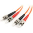 StarTech.com 1m Fiber Optic Cable - Multimode Duplex 62.5/125 - LSZH - ST/ST - OM1 - ST to ST Fiber Patch Cable - Connect fiber network devices for high-speed transfers with LSZH rated cable - 1m ST Fiber Optic Cable - 1 m ST to ST Fiber Patch Cable 