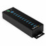 StarTech.com 10 Port USB Hub w/ Power Adapter - Metal Industrial USB 3.0 Data Hub - Din Rail, Wall & Desk Mount USB 3.2 Gen 1 5Gbps Hub - Industrial USB 3.0 hub w/ rugged metal housing. 15kV/8kV ESD protection and 350W surge protection. Mountable to 