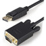 StarTech.com 3ft (1m) DisplayPort to VGA Cable, Active DisplayPort to VGA Adapter Cable, 1080p Video, DP to VGA Monitor Converter Cable - 3ft/1m Active DisplayPort to VGA cable HBR2 | 2048x1280/1080p 60Hz | EDID/DDC - Video adapter cable prevents sig