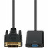 DVI-D Single Link (18+1 pin) Male to VGA Female Black Active Adapter For Resolution Up to 1920x1200 (WUXGA) - 100% compatible and guaranteed to work