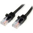 StarTech.com Snagless Cat5e UTP Patch Cable - RJ-45 (M) - RJ-45 (M) - 100 ft - UTP - ( CAT 5e ) - black - Make Fast Ethernet network connections using this high quality Cat5e Cable, with Power-over-Ethernet capability - 100ft Cat5e Patch Cable - 100f