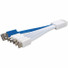 AddOn 4in USB 2.0 (A) Male to 30-Pin, Lightning, Micro-USB and Mini-USB 2.0 (B) Male Multicolored 5-in-1 Charger - 100% compatible and guaranteed to work