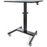 StarTech.com Mobile Standing Desk - Portable Sit-Stand Ergonomic Height Adjustable Cart on Wheels - Rolling Computer/Laptop Workstation - Sit-stand cart is easily movable; Stable base w/ lockable front wheels - Mobile standing desk with large 24x31.5