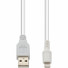 AddOn 2.0m (6.6ft) USB 2.0 (A) Male to Lightning Male Sync and Charge White Cable - 6.56 ft Lightning/USB Data Transfer Cable for Notebook, PC, USB Charger, Smartphone, Tablet - First End: 1 x Lightning - Male - Second End: 1 x USB 2.0 Type A - Male 
