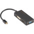 SIIG Mini DisplayPort to 4K HDMI/DVI/VGA 3-in-1 Adapter - 5.91" DVI-D/HDMI/Mini DisplayPort/VGA A/V Cable for Projector, Monitor, Notebook - First End: 1 x 20-pin Mini DisplayPort Digital Audio/Video - Male - Second End: 1 x 19-pin HDMI Digital Audio