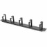 Rocstor 1U 19in Metal Rackmount Cable Management Panel - Cable Management Panel - Black - 1 - 2.70" Length - 1U Rack Height - 19" Panel Width - Cold Rolled Steel