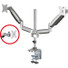 SIIG Dual Monitor Gas Spring Desk Mount with USB Port - 17" to 32" - VESA 75x75 & 100x100 - Supports Up to 19.8 lbs which matches most 32-inch large screens on the market - Flexiable & Free Adjustment / Cable Management design / Detachable VESA Plate