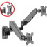 SIIG High Premium Aluminum Gas Spring Wall Mount - Dual Monitor 17" to 32" - Detachable & Rotatable VESA Plate 75x75mm / 100x100mm - weight up to 17.6 lbs each - The adjustable tension of the Gas Shock holds your monitor at the right height without s