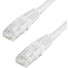 StarTech.com 20ft CAT6 Ethernet Cable - White Molded Gigabit - 100W PoE UTP 650MHz - Category 6 Patch Cord UL Certified Wiring/TIA - 20ft White CAT6 Ethernet cable delivers Multi Gigabit 1/2.5/5Gbps & 10Gbps up to 160ft - 650MHz - Fluke tested to ANS