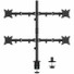 SIIG Articulating Quad Monitor Desk Mount - 13" to 27" - VESA 75x75mm and 100x100mm Patterns - 22lb Load Capacity for each monitors - Independently +- 45 degree Tilt / 180 degree Swivel / 360 degree Rotate and extend four monitors - Height adjustment