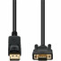6ft DisplayPort 1.2 Male to VGA Male Black Cable For Resolution Up to 1920x1200 (WUXGA) - 100% compatible and guaranteed to work