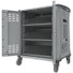 Rocstor Volt® C42 Charging Cart with Intelligent Power Charging - Up to 42 Device Intelligent Power Charging Cart for Notebooks, Chromebook®, MacBook®, and Macbook® Pro- 3 Slide-out shelves - Push Handle - 4 Heavy Duty 5" Casters - Steel Construction