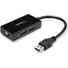 StarTech.com USB 3.0 to Gigabit Network Adapter with Built-In 2-Port USB Hub - Native Driver Support (Windows, Mac and Chrome OS) - Add Gigabit Ethernet connectivity and two USB 3.0 ports to your laptop or tablet through a single USB port - USB Ether