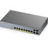 ZYXEL 8-port GbE Smart Managed PoE Switch with GbE Uplink - 8 Ports - Manageable - 2 Layer Supported - Modular - 2 SFP Slots - 160.30 W Power Consumption - 130 W PoE Budget - Twisted Pair, Optical Fiber - PoE Ports - Rack-mountable - Lifetime Limited