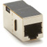Black Box CAT6A Straight-Through Shielded Coupler - 1 x RJ-45 Network Female - Nickel - TAA Compliant