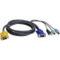 ATEN Combo kVM Cable - 6 ft KVM Cable - First End: 1 x 15-pin HD-15 - Male - Second End: 1 x 15-pin HD-15 - Male, 1 x 6-pin Mini-DIN - Male, 1 x USB Type A - Male, 1 x 6-pin Mini-DIN - Male - Shielding - Black