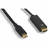 Axiom USB-C Male to HDMI Male Adapter Cable - Black - 3ft - 3 ft HDMI/USB-C A/V Cable for Chromebook, MacBook, Ultrabook, Monitor, Projector, Computer, Audio/Video Device, TV, Smartphone - First End: 1 x USB 3.1 Type C - Male - Second End: 1 x HDMI D