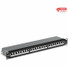 TRENDnet 24-Port Cat6A Shielded Patch Panel, 1U 19" Metal Housing, 10G Ready, Cat5e,Cat6,Cat6A Compatible, Cable Management, Color-Coded Labeling for T568A and T568B Wiring, Black, TC-P24C6AS - 24-Port Cat6a Shielded Patch Panel
