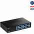 TRENDnet 16-Port Gigabit Desktop Switch, TEG-S17D, 16 x Gigabit RJ-45 Ports, 32Gbps Switching Capacity, Fanless Design, Metal Enclosure, Internal Power Supply, Lifetime Protection, Black - 16 Ports - Gigabit Ethernet - 1000Base-T - 2 Layer Supported 