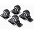 Rocstor Heavy Duty Casters - for Racks/Cabinets/Enclosures, Set of 4 Universal M6 2-inch Caster Wheels Kit - 2 Wheels Locking - 50x73mm Pattern Casters - Swivel - Set of 4 replacement casters (M6 2-inch) for server rack - Bolt Pattern: 50 x 73 mm; Wh
