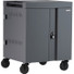 Bretford CUBE Cart - 2 Shelf - Push/Pull Handle - 4 Casters - Steel - 30" Width x 26.5" Depth x 37.5" Height - Orchid - For 36 Devices
