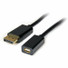 StarTech.com 3ft (1m) DisplayPort to Mini DisplayPort Cable, 4K x 2K Video, DP Male to Mini DP Female Adapter Cable, DP to mDP 1.2 Monitor - 3ft DisplayPort to Mini DisplayPort cable extension; 4K x 2K video (3840x2400p 60Hz); mDP 1.2/21.6 Gbps/HBR2/