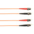 Black Box Fiber Optic Duplex Patch Network Cable - 3.20 ft Fiber Optic Network Cable for Network Device - First End: 2 x ST Network - Male - Second End: 2 x ST Network - Male - 1 Gbit/s - Patch Cable - OFNR - 62.5/125 µm - Orange - TAA Compliant
