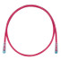 PANDUIT Cat.6 UTP Patch Cord - RJ-45 Male Network - RJ-45 Male Network - 10ft - Red, Clear