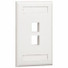 PANDUIT 2 Socket NetKey Faceplate - 2 x Socket(s) - 1-gang - Off-white